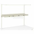 Global Industrial Steel Shelf W/ 6 Single Outlets, 48inW x 12inD, Tan 249294TN